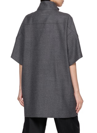 Back View - Click To Enlarge - MM6 MAISON MARGIELA - Abiti Quarter Zip Mini Dress