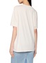 Back View - Click To Enlarge - MM6 MAISON MARGIELA - Short Sleeve Draped Numeric Signature Top