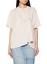 Main View - Click To Enlarge - MM6 MAISON MARGIELA - Short Sleeve Draped Numeric Signature Top