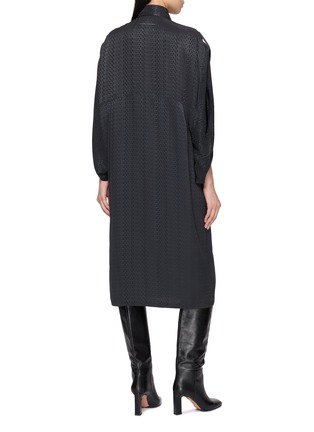 Back View - Click To Enlarge - MM6 MAISON MARGIELA - Abiti Logo Print Maxi Dress
