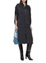 Figure View - Click To Enlarge - MM6 MAISON MARGIELA - Abiti Logo Print Maxi Dress