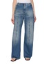 Main View - Click To Enlarge - MM6 MAISON MARGIELA - Pleated Front Medium Wash Jeans