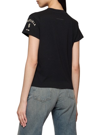 Back View - Click To Enlarge - MM6 MAISON MARGIELA - Numeric Sleeve Print T-Shirt