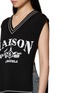 - MM6 MAISON MARGIELA - Logo Print V-Neck Knit Vest