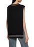 Back View - Click To Enlarge - MM6 MAISON MARGIELA - Logo Print V-Neck Knit Vest
