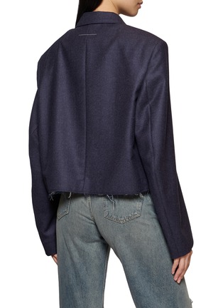 Back View - Click To Enlarge - MM6 MAISON MARGIELA - Cropped Double Breasted Blazer