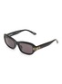 BALENCIAGA Recycled Acetate Rectangular Sunglasses