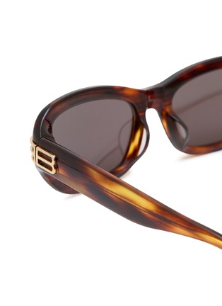 Detail View - Click To Enlarge - BALENCIAGA - Recycled Acetate Rectangular Sunglasses