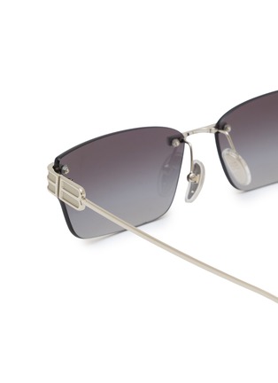 Detail View - Click To Enlarge - BALENCIAGA - Metal Rectangular Sunglasses