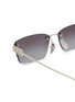Detail View - Click To Enlarge - BALENCIAGA - Metal Rectangular Sunglasses