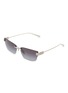 BALENCIAGA Metal Rectangular Sunglasses