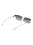 Figure View - Click To Enlarge - BALENCIAGA - Metal Rectangular Sunglasses