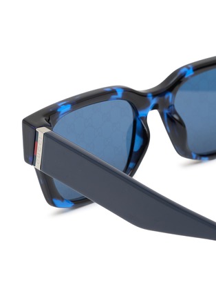 Detail View - Click To Enlarge - GUCCI - Acetate Rectangle Sunglasses