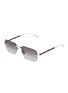 GUCCI Metal Rectangular Sunglasses