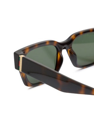 Detail View - Click To Enlarge - GUCCI - Acetate Rectangular Sunglasses