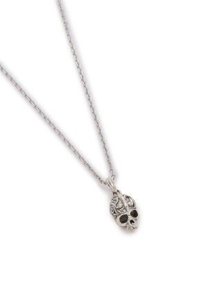 Detail View - Click To Enlarge - EMANUELE BICOCCHI - Flortish Skull Sterling Silver Necklace