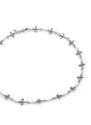 Detail View - Click To Enlarge - EMANUELE BICOCCHI - Rose Cross Sterling Silver Necklace