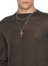 Figure View - Click To Enlarge - EMANUELE BICOCCHI - Rose Cross Sterling Silver Necklace