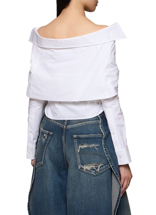 Back View - Click To Enlarge - BALENCIAGA - Off Shoulder Wrap Shirt