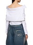 Back View - Click To Enlarge - BALENCIAGA - Off Shoulder Wrap Shirt