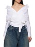 BALENCIAGA Off Shoulder Wrap Shirt