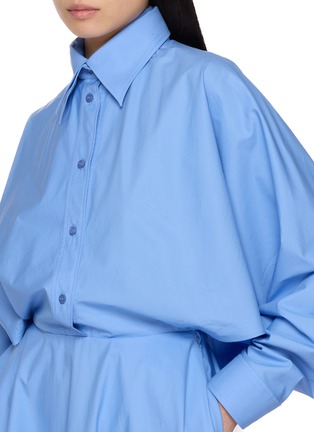  - BALENCIAGA - Long Sleeve Cotton Poplin Dress
