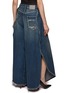 Back View - Click To Enlarge - BALENCIAGA - Tulip Distressed Dark Wash Wide Jeans