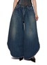 BALENCIAGA Tulip Distressed Dark Wash Wide Jeans