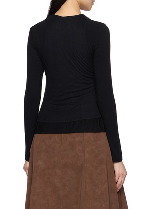 Back View - Click To Enlarge - THE LOOM - Dual Line Layered Peplum T-Shirt