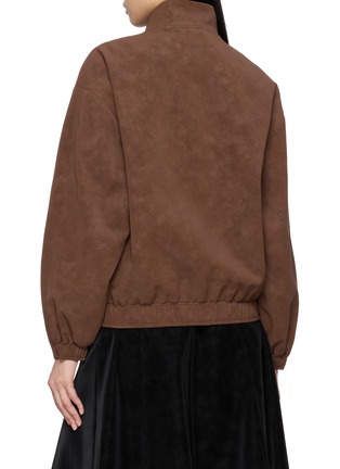 Back View - Click To Enlarge - THE LOOM - Aura High Neck Suede Jacket