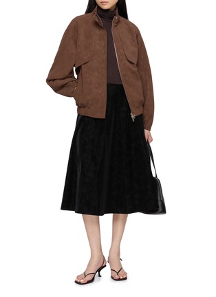 Figure View - Click To Enlarge - THE LOOM - Aura High Neck Suede Jacket