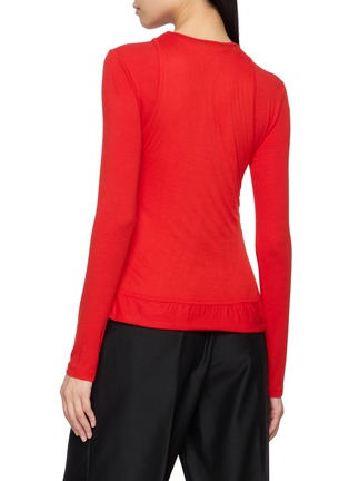 Back View - Click To Enlarge - THE LOOM - Dual Line Layered Peplum T-Shirt