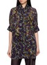 DRIES VAN NOTEN Scarf Collar Floral Embellished Blouse