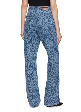 Back View - Click To Enlarge - DRIES VAN NOTEN - Peyton Patterned Medium Wash Jeans