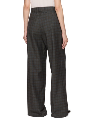 Back View - Click To Enlarge - DRIES VAN NOTEN - Peacha Checkered Suiting Pants