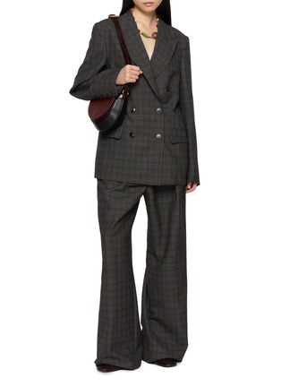 Figure View - Click To Enlarge - DRIES VAN NOTEN - Peacha Checkered Suiting Pants
