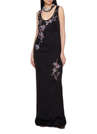 Figure View - Click To Enlarge - DRIES VAN NOTEN - Debant Sleeveless Floral Embellished Long Dress