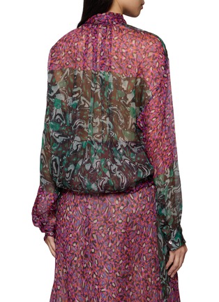 Back View - Click To Enlarge - DRIES VAN NOTEN - Cenvy Scarf Collar Blouse