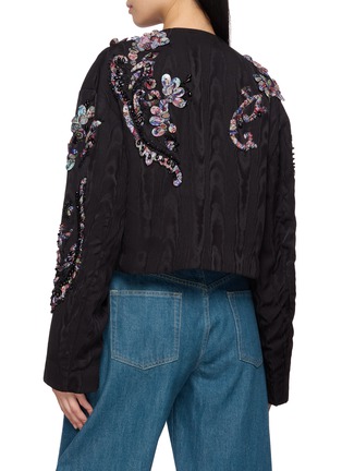 Back View - Click To Enlarge - DRIES VAN NOTEN - Vonda Embellished Cropped Jacket