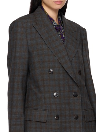  - DRIES VAN NOTEN - Barrysta Double Breasted Chequered Wool Blazer