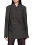 DRIES VAN NOTEN Barrysta Double Breasted Chequered Wool Blazer