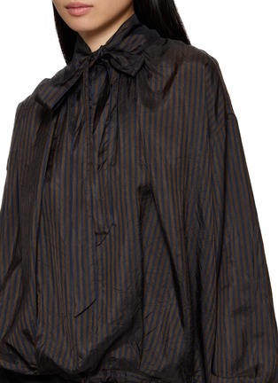  - DRIES VAN NOTEN - Cenvy Striped Scarf Collar Blouse