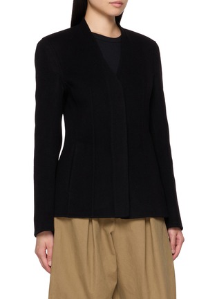 Detail View - Click To Enlarge - R2W - Ottilia Integrated Scarf Wool Cashmere Jacket