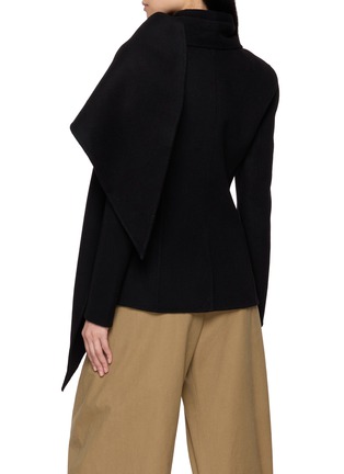 Back View - Click To Enlarge - R2W - Ottilia Integrated Scarf Wool Cashmere Jacket