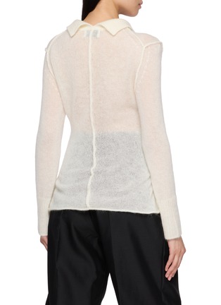 Back View - Click To Enlarge - R2W - Irida Hairy Collar Wool Knit Sweater