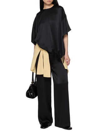 Figure View - Click To Enlarge - R2W - Marlon Half-Banding Wide Leg Pants