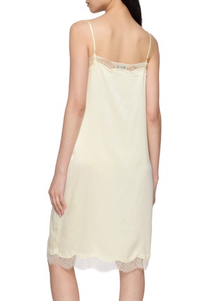 Back View - Click To Enlarge - R2W - Milena Lace Trim Silk Midi Dress