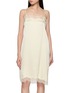 R2W Milena Lace Trim Silk Midi Dress