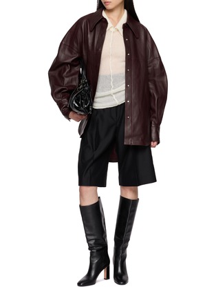 Figure View - Click To Enlarge - R2W - Volter Oversized Leather Shirt
