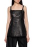 R2W Blena Sleeveless Square Neck Lamb Leather Top